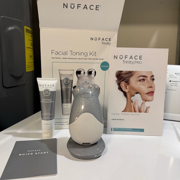 NuFace Trinity Pro Facial Toning Device - White and Gray - Picture 1 of 2